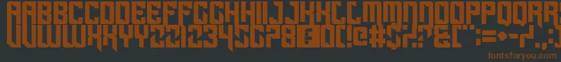 Шрифт Sportscream – коричневые шрифты на чёрном фоне