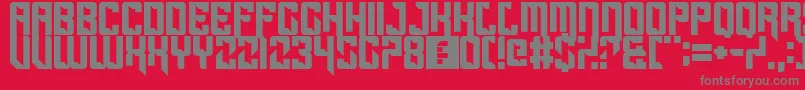 フォントSportscream – 赤い背景に灰色の文字