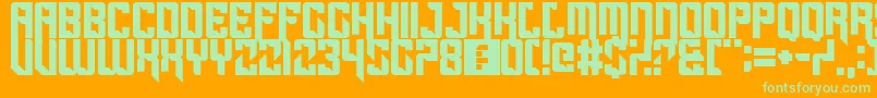 Sportscream Font – Green Fonts on Orange Background