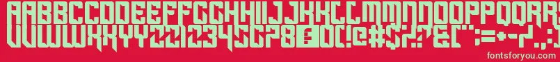 Sportscream Font – Green Fonts on Red Background