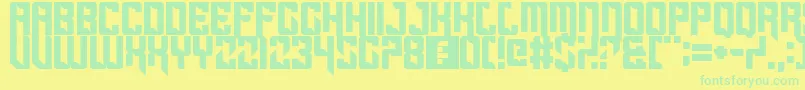 Sportscream Font – Green Fonts on Yellow Background