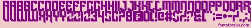 Sportscream-Schriftart – Violette Schriften auf rosa Hintergrund
