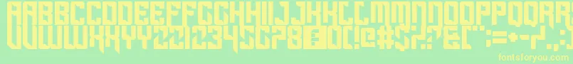 Sportscream Font – Yellow Fonts on Green Background