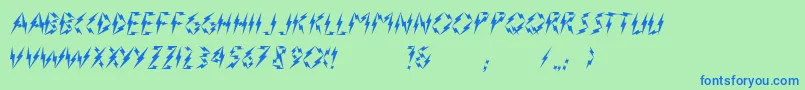 Flasher2 Font – Blue Fonts on Green Background