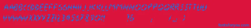 Czcionka Flasher2 – niebieskie czcionki na czerwonym tle