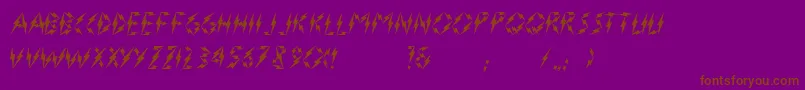 フォントFlasher2 – 紫色の背景に茶色のフォント