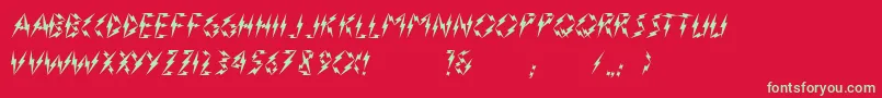 Flasher2 Font – Green Fonts on Red Background