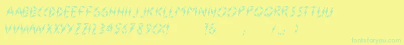 フォントFlasher2 – 黄色い背景に緑の文字
