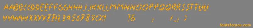 Flasher2 Font – Orange Fonts on Gray Background