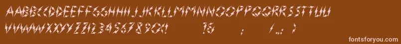 Flasher2 Font – Pink Fonts on Brown Background