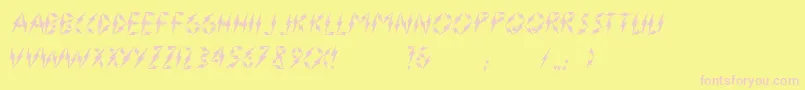 Flasher2 Font – Pink Fonts on Yellow Background