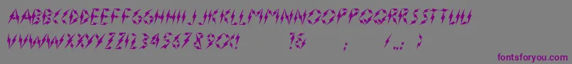 Flasher2 Font – Purple Fonts on Gray Background