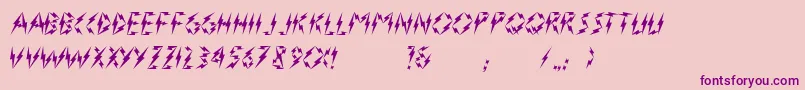 Flasher2 Font – Purple Fonts on Pink Background