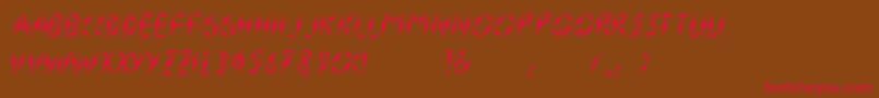 Flasher2 Font – Red Fonts on Brown Background