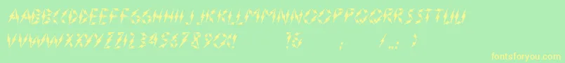Flasher2 Font – Yellow Fonts on Green Background