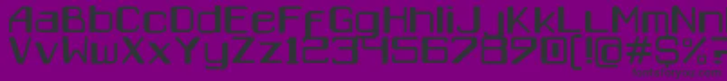 Caracas-Schriftart – Schwarze Schriften auf violettem Hintergrund