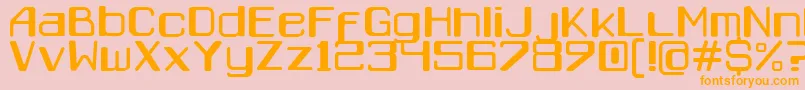 Caracas Font – Orange Fonts on Pink Background