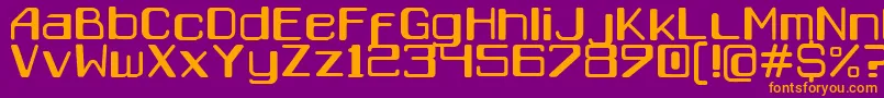 Caracas Font – Orange Fonts on Purple Background