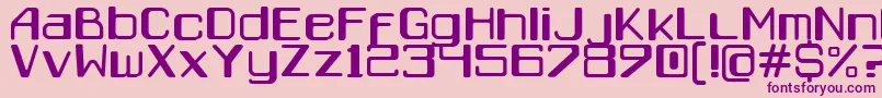 Caracas Font – Purple Fonts on Pink Background