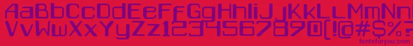 Caracas-fontti – violetit fontit punaisella taustalla
