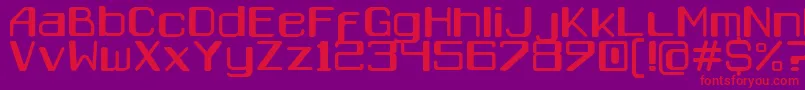 Caracas Font – Red Fonts on Purple Background