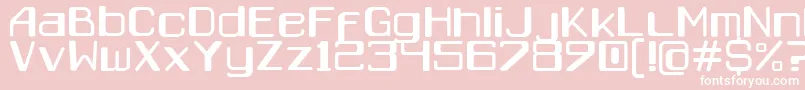 Caracas Font – White Fonts on Pink Background
