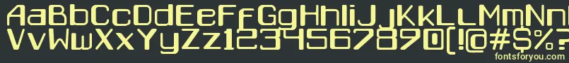 Caracas Font – Yellow Fonts on Black Background