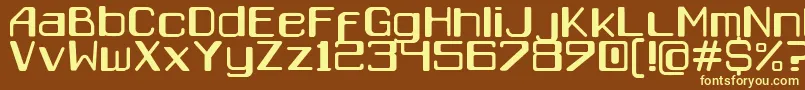 Caracas Font – Yellow Fonts on Brown Background