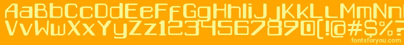 Caracas Font – Yellow Fonts on Orange Background