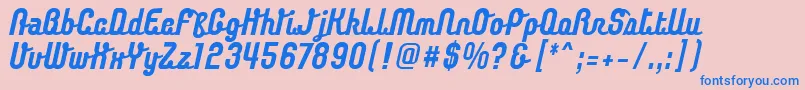 ChaingothicBold Font – Blue Fonts on Pink Background