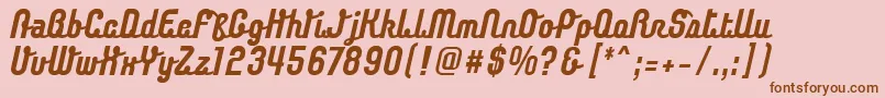 ChaingothicBold Font – Brown Fonts on Pink Background