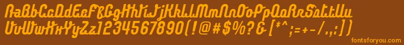 ChaingothicBold Font – Orange Fonts on Brown Background