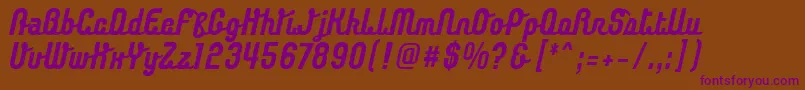 ChaingothicBold Font – Purple Fonts on Brown Background