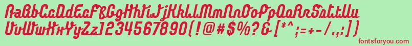 ChaingothicBold Font – Red Fonts on Green Background