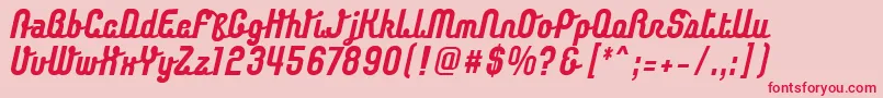 ChaingothicBold Font – Red Fonts on Pink Background