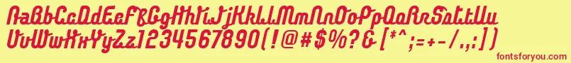 ChaingothicBold Font – Red Fonts on Yellow Background