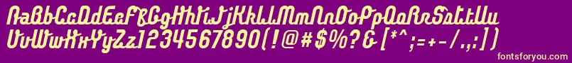 ChaingothicBold Font – Yellow Fonts on Purple Background