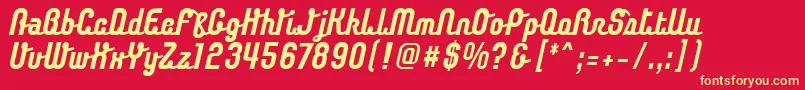 ChaingothicBold Font – Yellow Fonts on Red Background