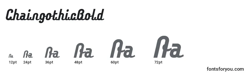 ChaingothicBold Font Sizes