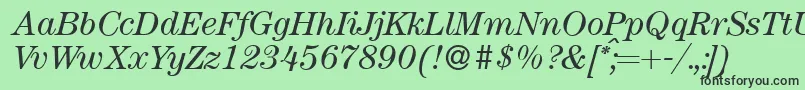 fuente ModerncenturyItalic – Fuentes Negras Sobre Fondo Verde