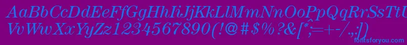 fuente ModerncenturyItalic – Fuentes Azules Sobre Fondo Morado