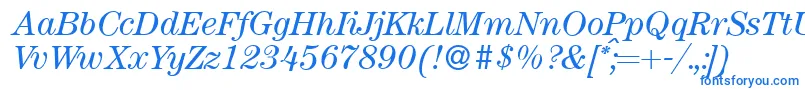 fuente ModerncenturyItalic – Fuentes Azules Sobre Fondo Blanco