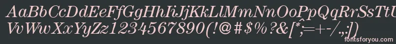 ModerncenturyItalic Font – Pink Fonts on Black Background