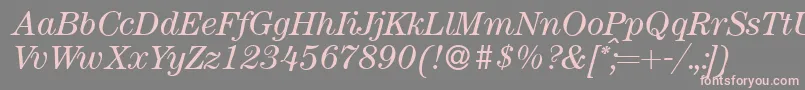 ModerncenturyItalic Font – Pink Fonts on Gray Background