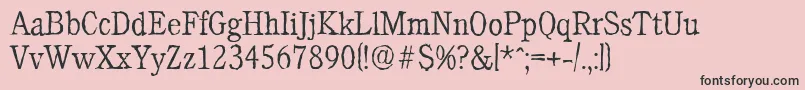 Weitere Informationen zur CalgaryantiqueXlightRegular-Schriftart CalgaryantiqueXlightRegular-Schriftart – Schwarze Schriften auf rosa Hintergrund
