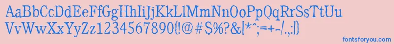 CalgaryantiqueXlightRegular Font – Blue Fonts on Pink Background