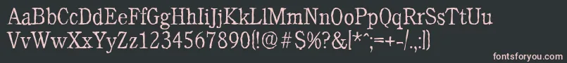 CalgaryantiqueXlightRegular Font – Pink Fonts on Black Background