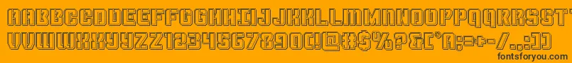 Thundertrooperengrave Font – Black Fonts on Orange Background