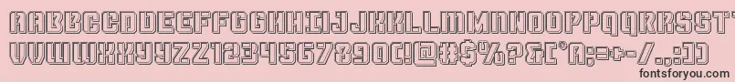 Thundertrooperengrave Font – Black Fonts on Pink Background