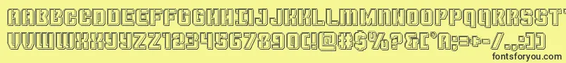 Thundertrooperengrave Font – Black Fonts on Yellow Background